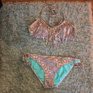 LA Hearts Aztec bikini set